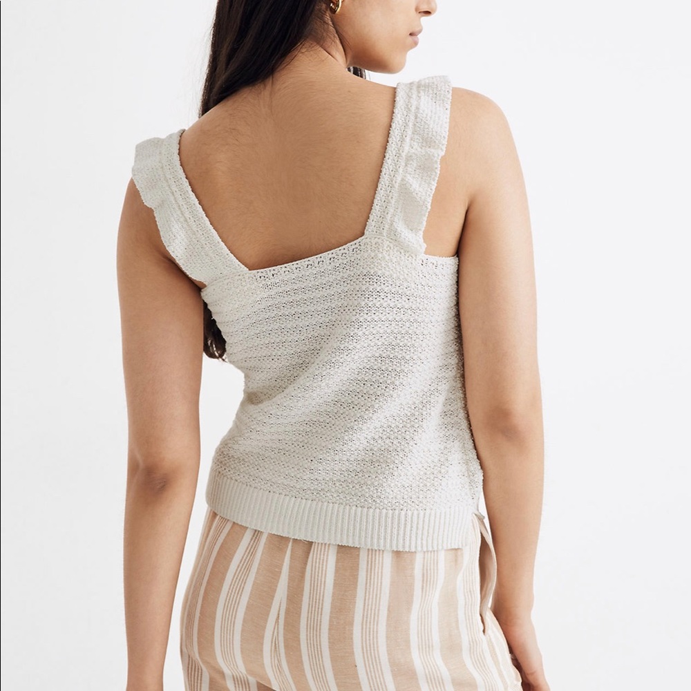 Crotcheted Ruffle-Strap Sweater - Picture 3 of 6